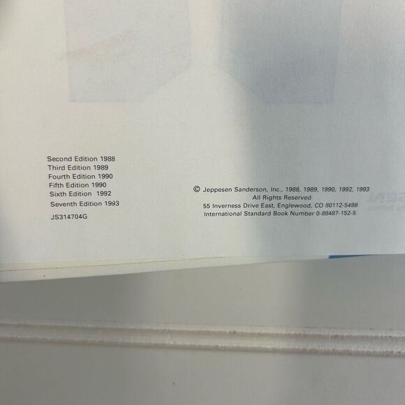 Instrument Rating Manual Jeppesen Sanderson Training Systems - Picture 4 of 5